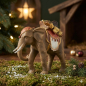 Preview: Handbemalte Krippenfigur Elefant mit Gepäck, ca. 15,5 cm, T 081